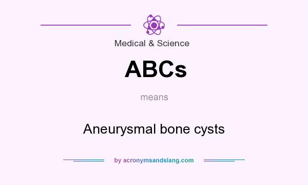 What does ABCs mean? It stands for Aneurysmal bone cysts
