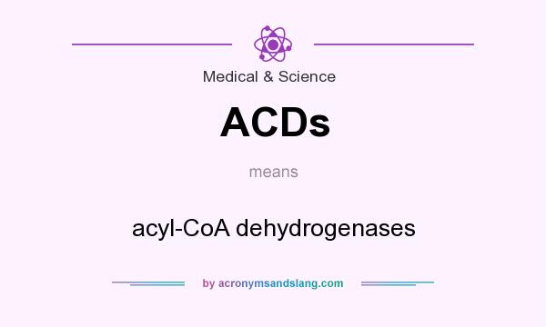 What does ACDs mean? It stands for acyl-CoA dehydrogenases