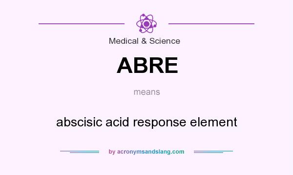 What does ABRE mean? It stands for abscisic acid response element