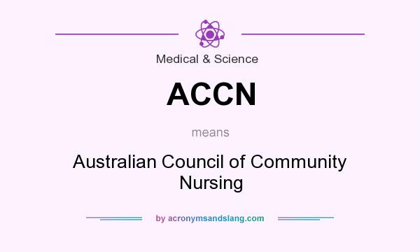 What does ACCN mean? It stands for Australian Council of Community Nursing