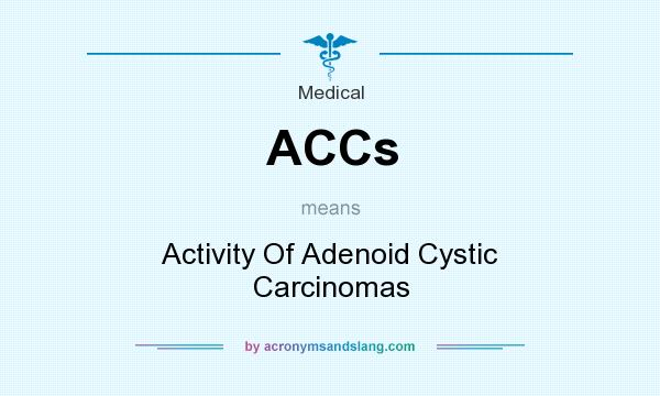 What does ACCs mean? It stands for Activity Of Adenoid Cystic Carcinomas