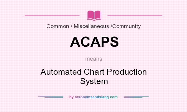 What does ACAPS mean? It stands for Automated Chart Production System
