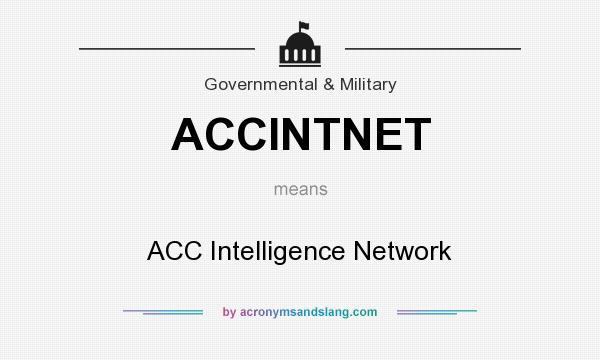 What does ACCINTNET mean? It stands for ACC Intelligence Network