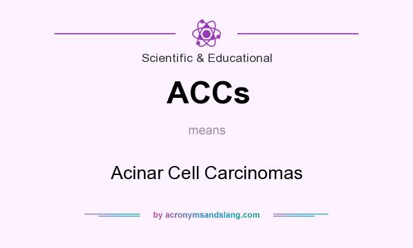 What does ACCs mean? It stands for Acinar Cell Carcinomas