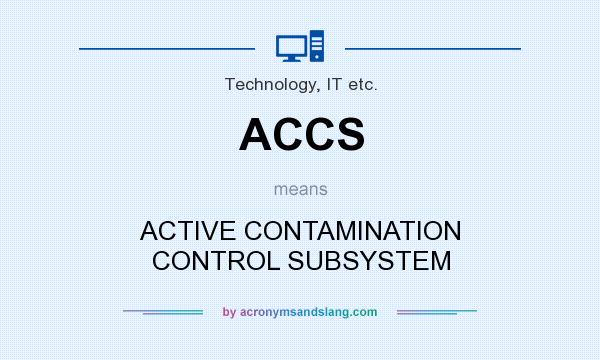 What does ACCS mean? It stands for ACTIVE CONTAMINATION CONTROL SUBSYSTEM