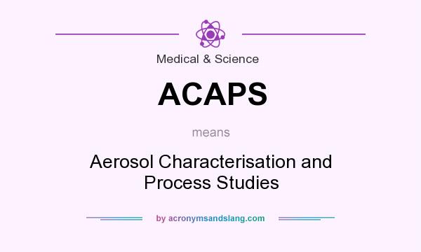 What does ACAPS mean? It stands for Aerosol Characterisation and Process Studies