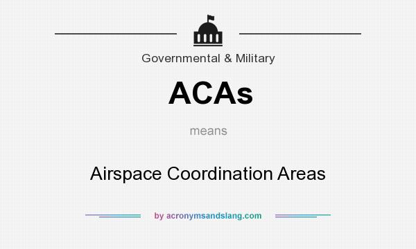 What does ACAs mean? It stands for Airspace Coordination Areas