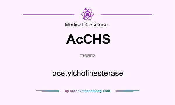 What does AcCHS mean? It stands for acetylcholinesterase