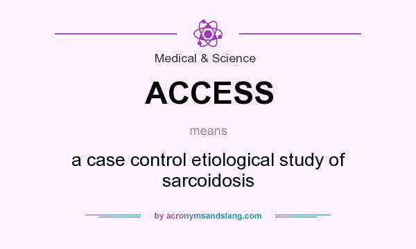 What does ACCESS mean? It stands for a case control etiological study of sarcoidosis