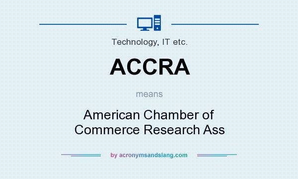 What does ACCRA mean? It stands for American Chamber of Commerce Research Ass