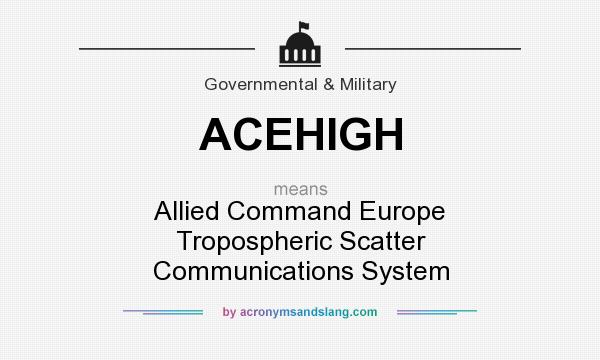 What does ACEHIGH mean? It stands for Allied Command Europe Tropospheric Scatter Communications System