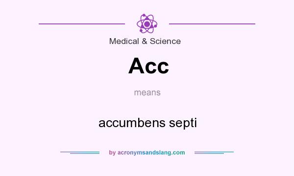 What does Acc mean? It stands for accumbens septi