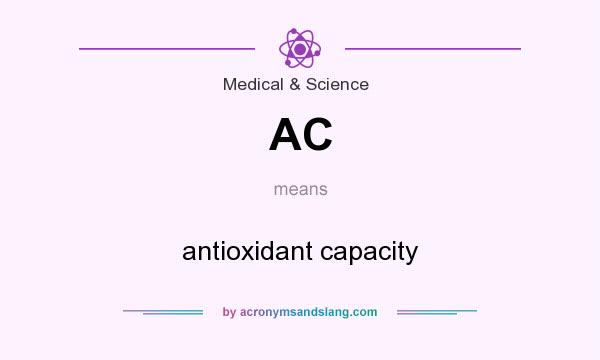What does AC mean? It stands for antioxidant capacity