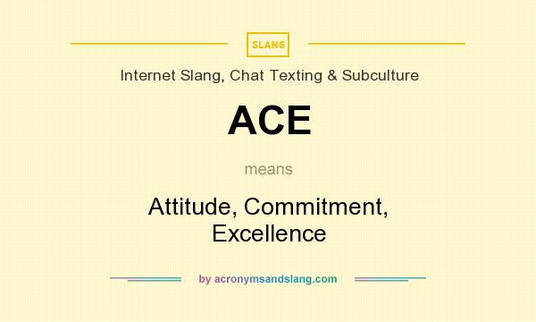 What does ACE mean? It stands for Attitude, Commitment, Excellence