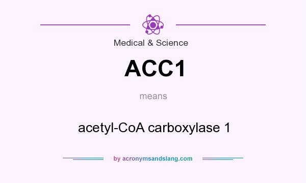 What does ACC1 mean? It stands for acetyl-CoA carboxylase 1