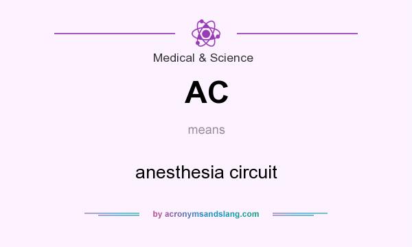 What does AC mean? It stands for anesthesia circuit