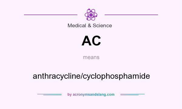 What does AC mean? It stands for anthracycline/cyclophosphamide