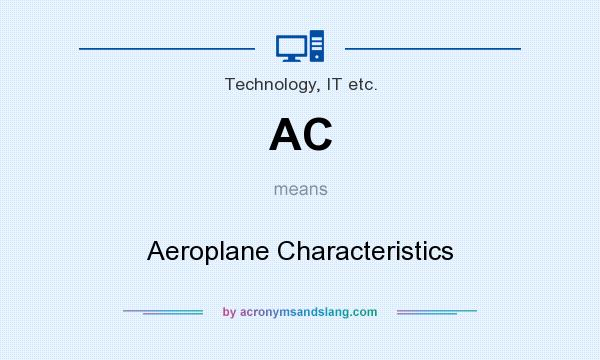 What does AC mean? It stands for Aeroplane Characteristics