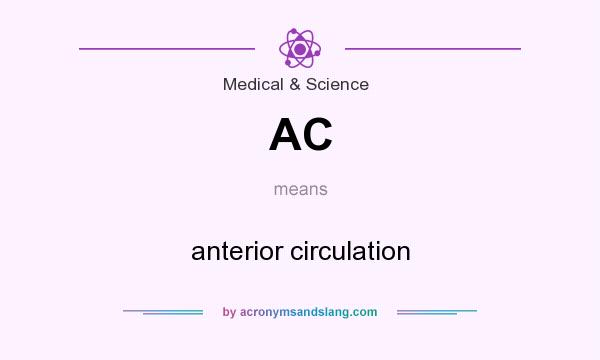 What does AC mean? It stands for anterior circulation
