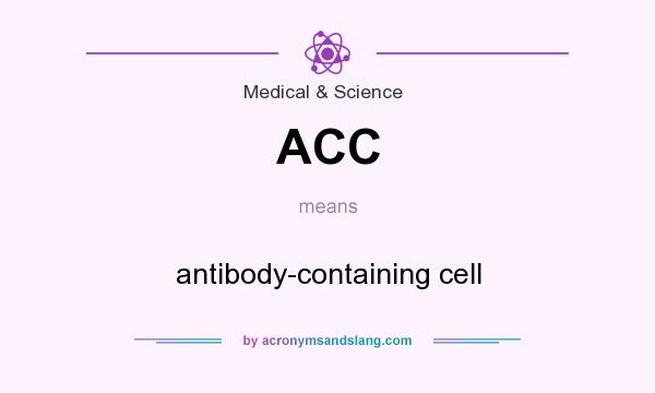 What does ACC mean? It stands for antibody-containing cell