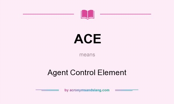 What does ACE mean? It stands for Agent Control Element