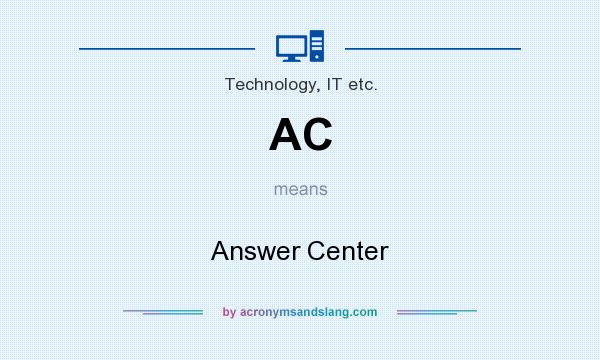 What does AC mean? It stands for Answer Center