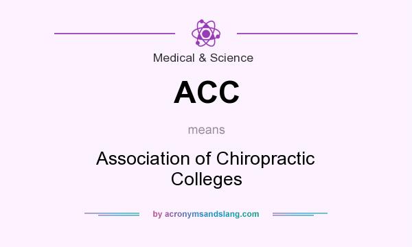 What does ACC mean? It stands for Association of Chiropractic Colleges
