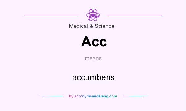 What does Acc mean? It stands for accumbens