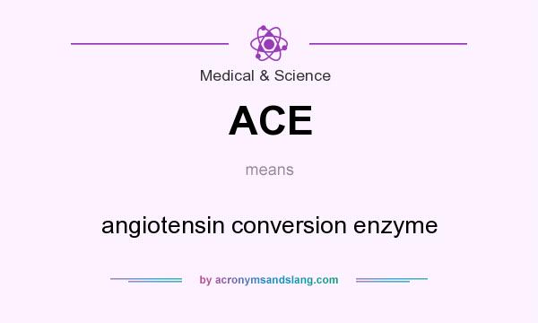 What does ACE mean? It stands for angiotensin conversion enzyme