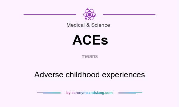 What does ACEs mean? It stands for Adverse childhood experiences