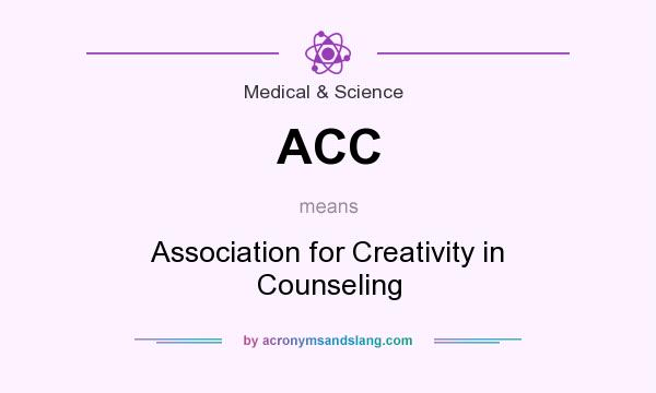 What does ACC mean? It stands for Association for Creativity in Counseling