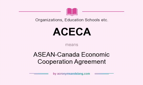 What does ACECA mean? It stands for ASEAN-Canada Economic Cooperation Agreement