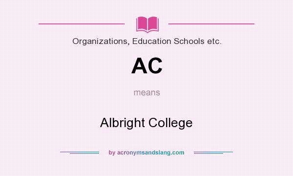 What does AC mean? It stands for Albright College