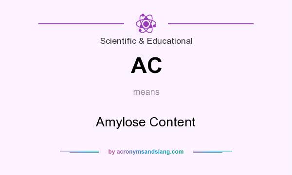 What does AC mean? It stands for Amylose Content