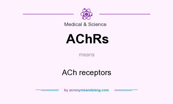 What does AChRs mean? It stands for ACh receptors