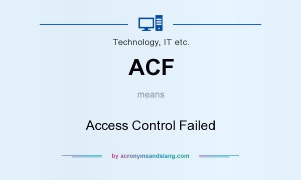 What does ACF mean? It stands for Access Control Failed