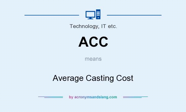 What does ACC mean? It stands for Average Casting Cost