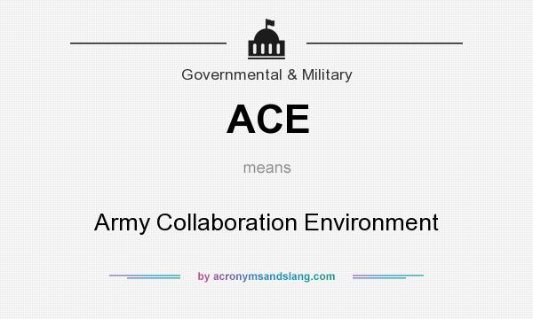 What does ACE mean? It stands for Army Collaboration Environment