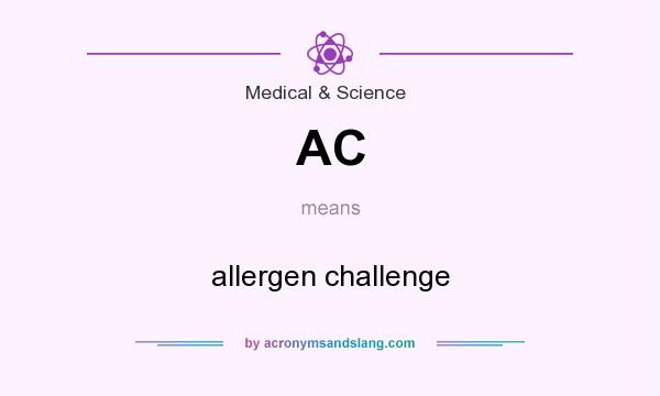 What does AC mean? It stands for allergen challenge