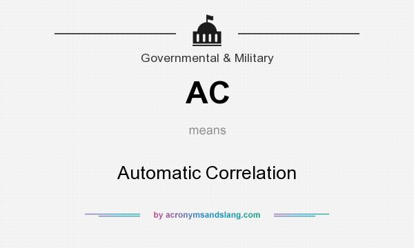 What does AC mean? It stands for Automatic Correlation