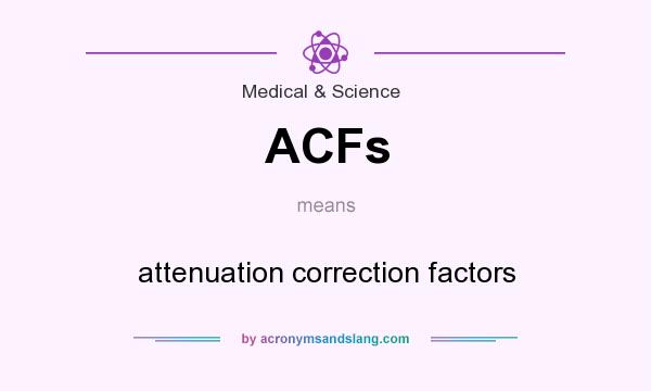 What does ACFs mean? It stands for attenuation correction factors