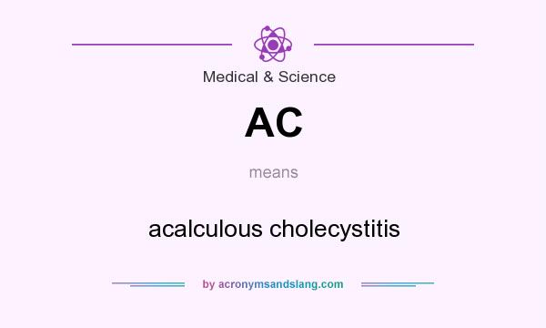 What does AC mean? It stands for acalculous cholecystitis