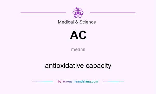 What does AC mean? It stands for antioxidative capacity