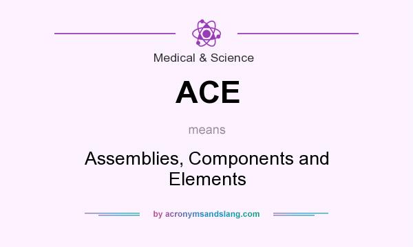 What does ACE mean? It stands for Assemblies, Components and Elements