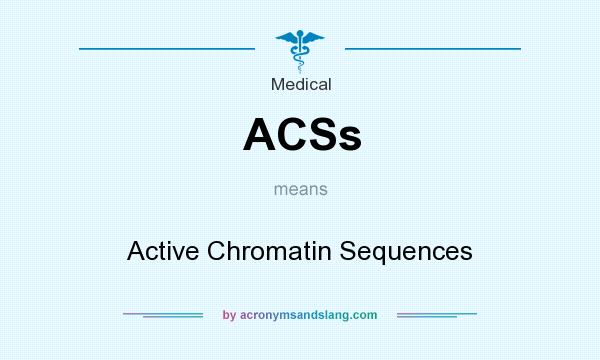 What does ACSs mean? It stands for Active Chromatin Sequences