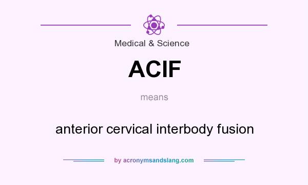 What does ACIF mean? It stands for anterior cervical interbody fusion