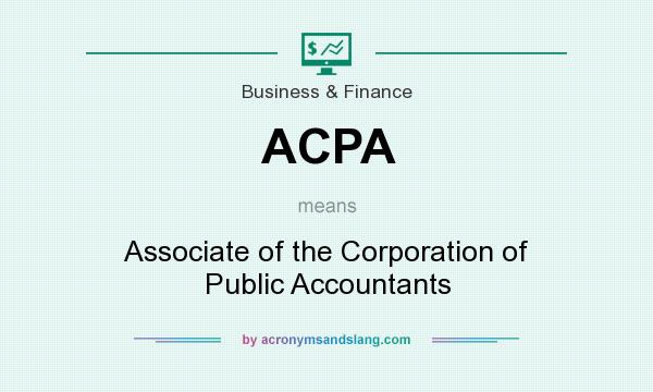 What does ACPA mean? It stands for Associate of the Corporation of Public Accountants