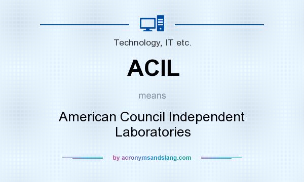 What does ACIL mean? It stands for American Council Independent Laboratories