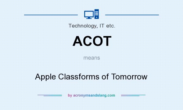 What does ACOT mean? It stands for Apple Classforms of Tomorrow
