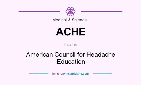 What does ACHE mean? It stands for American Council for Headache Education